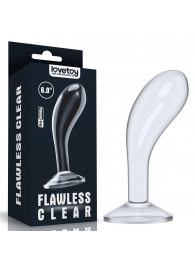 Прозрачный стимулятор простаты Flawless Clear Prostate Plug - 15 см. - Lovetoy - в Липецке купить с доставкой