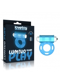 Голубое, светящееся в темноте эрекционное виброкольцо Lumino Play Vibrating Penis Ring - Lovetoy - в Липецке купить с доставкой