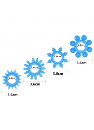 Набор из 4 голубых, светящихся в темноте эрекционных колец Lumino Play - Lovetoy - в Липецке купить с доставкой