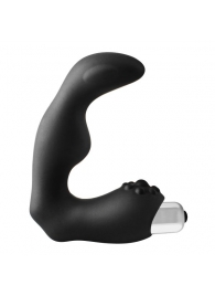 Черный вибромассажер простаты FantASStic Vibrating Prostate Massager - 11,3 см. - Dream Toys - в Липецке купить с доставкой