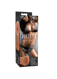 Мастурбатор-вагина цвета карамели Julieta с вибрацией - Blush Novelties - в Липецке купить с доставкой