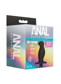 Черный анальный вибромассажёр Silicone Vibrating Prostate Massager 02 - 10,8 см. - Blush Novelties - в Липецке купить с доставкой