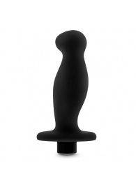 Черный анальный вибромассажёр Silicone Vibrating Prostate Massager 02 - 10,8 см. - Blush Novelties - в Липецке купить с доставкой