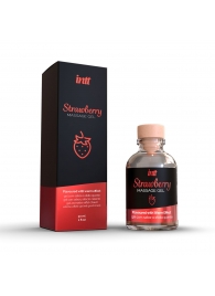 Массажный гель с ароматом клубники Strawberry - 30 мл. - INTT - купить с доставкой в Липецке