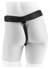 Страпон с телесной насадкой 7  Uncut with Strap on Harness - 18 см. - Pipedream - купить с доставкой в Липецке