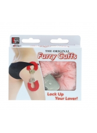 Металлические наручники с розовой меховой опушкой METAL HANDCUFF WITH PLUSH PINK - Dream Toys - купить с доставкой в Липецке