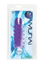 Закрытая фиолетовая насадка с пупырышками SAMURAI PENIS SLEEVE PURPLE - 14,5 см. - NMC - в Липецке купить с доставкой