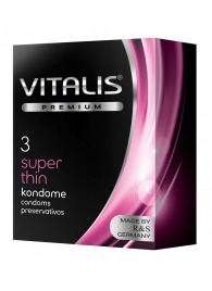 Ультратонкие презервативы VITALIS PREMIUM super thin - 3 шт. - Vitalis - купить с доставкой в Липецке