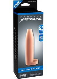 Насадка-расширитель с кольцом для подхвата мошонки Real Feel Enhancer - 14 см. - Pipedream - в Липецке купить с доставкой
