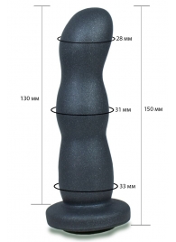 Черная анальная рельефная насадка-фаллоимитатор - 15 см. - LOVETOY (А-Полимер) - купить с доставкой в Липецке