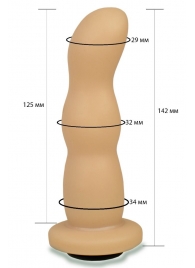 Телесная рельефная насадка Harness - 14,2 см. - LOVETOY (А-Полимер) - купить с доставкой в Липецке