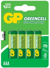 Батарейки солевые GP GreenCell AAA/R03G - 4 шт. - Элементы питания - купить с доставкой в Липецке