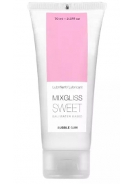 Смазка на водной основе Mixgliss Sweet с ароматом бабл-гам - 70 мл. - Strap-on-me - купить с доставкой в Липецке