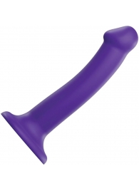 Фиолетовый фаллоимитатор-насадка Strap-On-Me Dildo Dual Density size M - 18 см. - Strap-on-me - купить с доставкой в Липецке