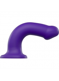 Фиолетовый фаллоимитатор-насадка Strap-On-Me Dildo Dual Density size L - 19 см. - Strap-on-me - купить с доставкой в Липецке