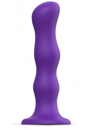 Фиолетовая насадка Strap-On-Me Dildo Geisha Balls size M - Strap-on-me - купить с доставкой в Липецке