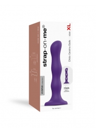 Фиолетовая насадка Strap-On-Me Dildo Geisha Balls size XL - Strap-on-me - купить с доставкой в Липецке