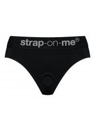 Черные трусики для насадок Heroine Lingerie Harness - size L - Strap-on-me - купить с доставкой в Липецке