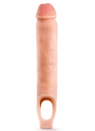 Телесная насадка-удлинитель 11.5 Inch Silicone Cock Sheath Penis Extender - 29,2 см. - Blush Novelties - в Липецке купить с доставкой