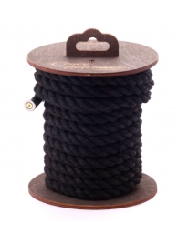 Черная хлопковая веревка для бондажа на катушке - 5 м. - Crazy Handmade - купить с доставкой в Липецке