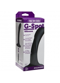 Черная изогнутая насадка Vac-U-Lock G-Spot - 16,5 см. - Doc Johnson - купить с доставкой в Липецке