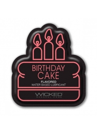 Лубрикант на водной основе со вкусом торта с кремом Wicked Aqua Birthday cake - 3 мл. - Wicked - купить с доставкой в Липецке