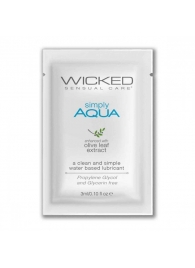 Легкий лубрикант на водной основе Wicked Simply AQUA - 3 мл. - Wicked - купить с доставкой в Липецке