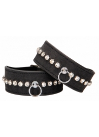 Черные поножи Diamond Studded Ankle Cuffs - Shots Media BV - купить с доставкой в Липецке