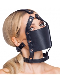 Черный намордник с кляпом-шаром Head Harness With A Gag - Orion - купить с доставкой в Липецке