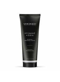 Массажный легкий крем WICKED Stripped plus Bare - 120 мл. - Wicked - купить с доставкой в Липецке