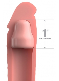 Телесная насадка-удлинитель 1 Inch Silicone X-tension - 17,8 см. - Pipedream - в Липецке купить с доставкой