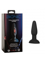 Черная анальная вибропробка Bionic Dual Pulsating Probe - 14 см. - California Exotic Novelties