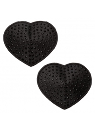 Черные пэстисы в форме сердечек Heart Pasties - California Exotic Novelties - купить с доставкой в Липецке