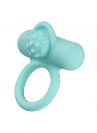 Аквамариновое эрекционное виброкольцо Silicone Rechargeable Nubby Lover’s Delight - California Exotic Novelties - в Липецке купить с доставкой