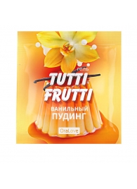 Пробник гель-смазки Tutti-frutti со вкусом ванильного пудинга - 4 гр. - Биоритм - купить с доставкой в Липецке