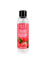 Массажное масло Sexy Sweet Nectar Lychee с феромонами и ароматом личи - 75 мл. - Биоритм - купить с доставкой в Липецке