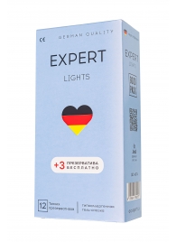 Ультратонкие презервативы EXPERT Lights - 12 шт.(+3 в подарок) - Expert - купить с доставкой в Липецке