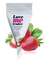 Съедобное согревающее массажное масло Love Me Tender Strawberry с ароматом клубники - 10 мл. - Love to Love - купить с доставкой в Липецке