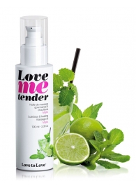 Съедобное согревающее массажное масло Love Me Tender Mojito с ароматом мохито - 100 мл. - Love to Love - купить с доставкой в Липецке