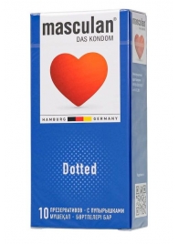 Презервативы с пупырышками Masculan Dotted - 10 шт. - Masculan - купить с доставкой в Липецке