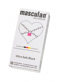 Ультрапрочные презервативы Masculan Ultra Safe Black - 10 шт. - Masculan - купить с доставкой в Липецке