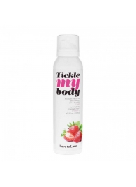 Массажная хрустящая пенка Tickle My Body Strawberry с ароматом клубники - 150 мл. - Love to Love - купить с доставкой в Липецке