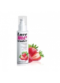 Съедобное согревающее массажное масло Love Me Tender Strawberry с ароматом клубники - 100 мл. - Love to Love - купить с доставкой в Липецке