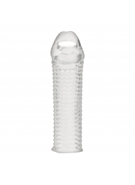 Текстурированная насадка на пенис Clear Textured Penis Enhancing Sleeve Extension - 16,5 см. - BlueLine - в Липецке купить с доставкой