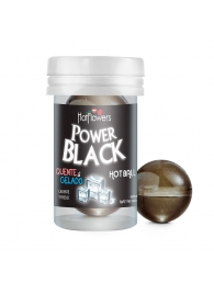 Интимный гель Power Black Hot Ball с охлаждающе-разогревающим эффектом (2 шарика по 3 гр.) - HotFlowers - купить с доставкой в Липецке