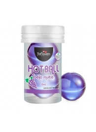 Лубрикант на масляной основе Hot Ball Beija Muito с ароматом винограда (2 шарика по 3 гр.) - HotFlowers - купить с доставкой в Липецке