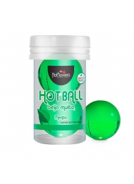 Лубрикант на масляной основе Hot Ball Beija Muito с ароматом мяты (2 шарика по 3 гр.) - HotFlowers - купить с доставкой в Липецке