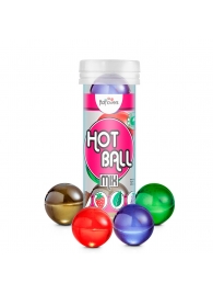 Ароматизированный лубрикант Hot Ball Mix на масляной основе (4 шарика по 3 гр.) - HotFlowers - купить с доставкой в Липецке