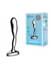 Стальной стимулятор простаты Stainless Steel Prostate Plug - 11,5 см. - b-Vibe - в Липецке купить с доставкой