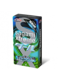 Презервативы Sagami Xtreme Mint с ароматом мяты - 10 шт. - Sagami - купить с доставкой в Липецке